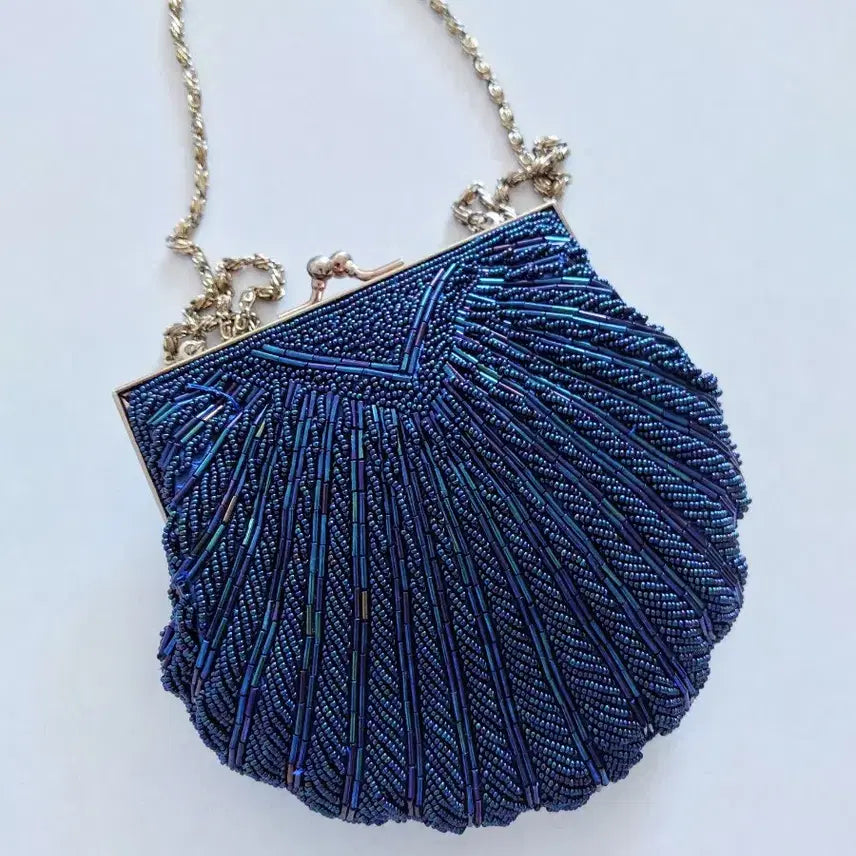 [BUNJANG] Handmade Shell Design Chain Bag / 핸드메이드  비즈 쉘 디자인 체인백
