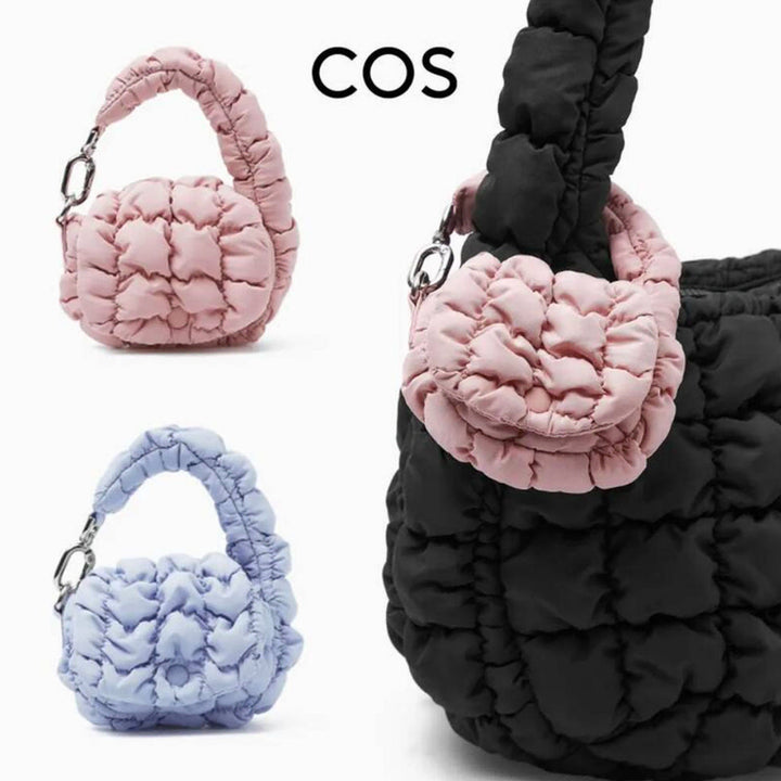 [BUNJANG] COS Quilted Nano Bag Keyring Blue / [코스] 코스 퀼티드 나노백 키링 블루