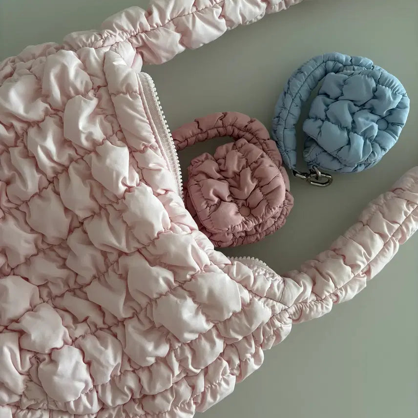 [BUNJANG] COS Quilted Nano Bag Keyring Blue / [코스] 코스 퀼티드 나노백 키링 블루