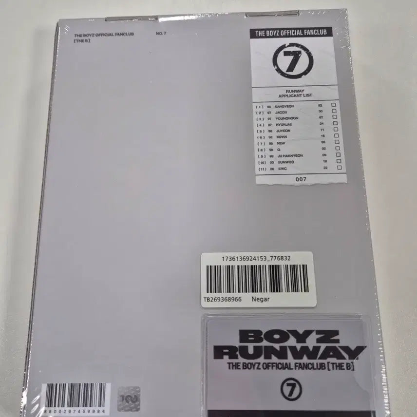 [BUNJANG] The Boyz The B 7th Fanclub Kit / 더보이즈 런웨이 7기 팬클럽 [THE B]
