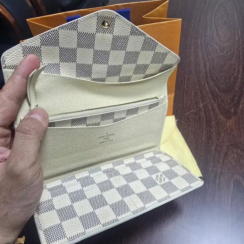 [BUNJANG] Louis Vuitton Sarah Wallet Damier Azur Long Wallet / 루이비통 사라 월릿 다미에 아주르 장지갑