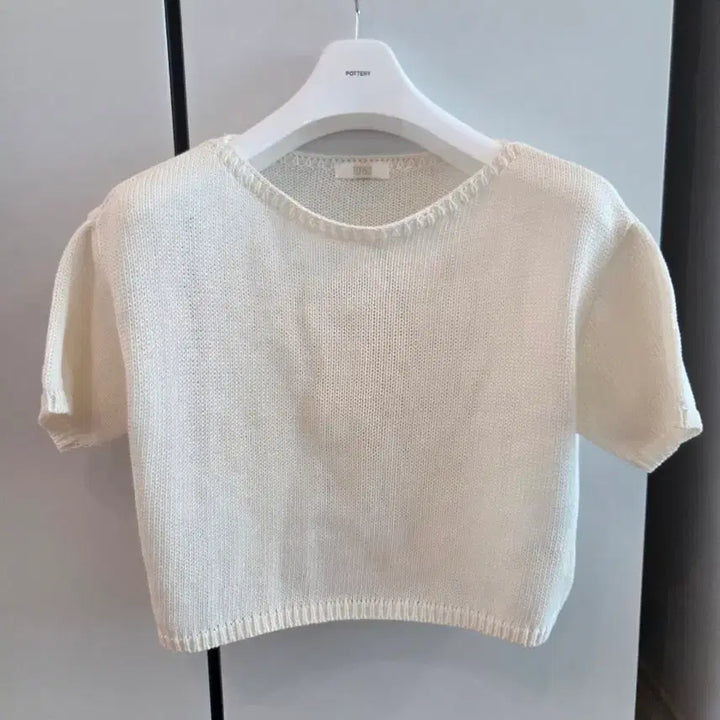 [BUNJANG] Rian New York Ivory Crop Knit (Free Size) / 리안뉴욕  크롭 니트 아이보리 F(프리)