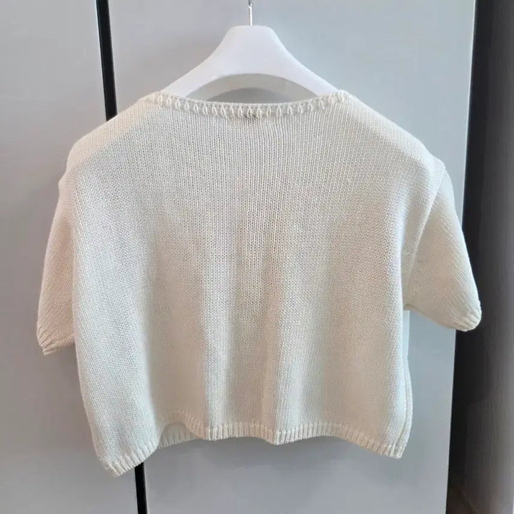 [BUNJANG] Rian New York Ivory Crop Knit (Free Size) / 리안뉴욕  크롭 니트 아이보리 F(프리)