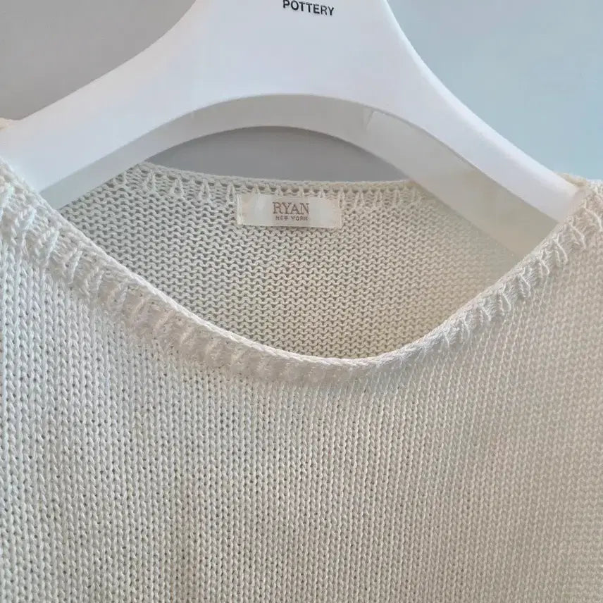 [BUNJANG] Rian New York Ivory Crop Knit (Free Size) / 리안뉴욕  크롭 니트 아이보리 F(프리)