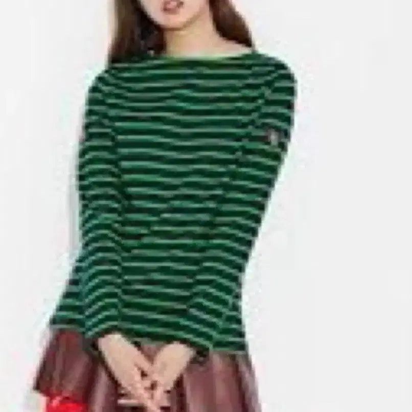 [BUNJANG] Lucky Chouette Striped T-shirt 36 / 럭키슈에뜨 스트라이프 티36