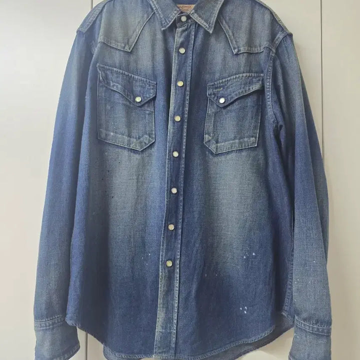 [BUNJANG] Sugarcane Hardwash Western Shirt XL / 슈가케인 데님 웨스턴 셔츠 하드워시 XL