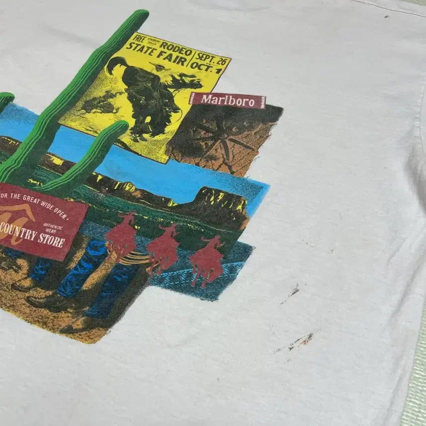 [BUNJANG] Vintage Marlboro Cactus Print T-shirt (XL) / 90s 빈티지 말보로 선인장프린팅 티셔츠 XL