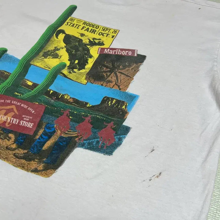 [BUNJANG] Vintage Marlboro Cactus Print T-shirt (XL) / 90s 빈티지 말보로 선인장프린팅 티셔츠 XL