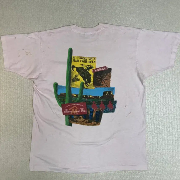 [BUNJANG] Vintage Marlboro Cactus Print T-shirt (XL) / 90s 빈티지 말보로 선인장프린팅 티셔츠 XL