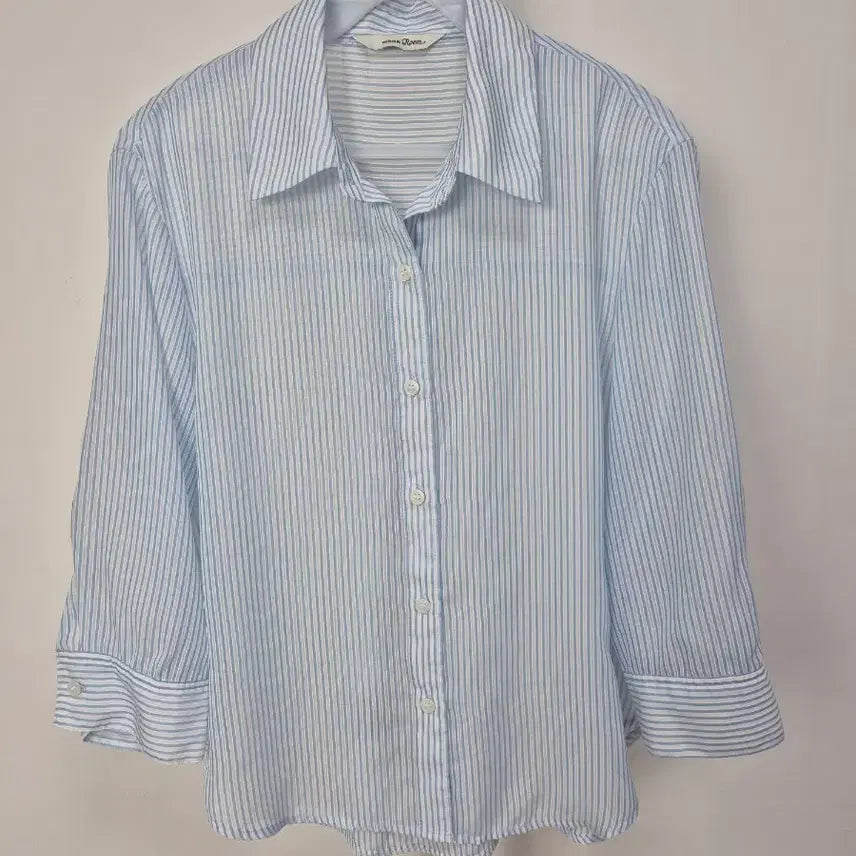 [BUNJANG] Roem Blue Stripe Shirt / 로엠 블루 스트라이프 셔츠
