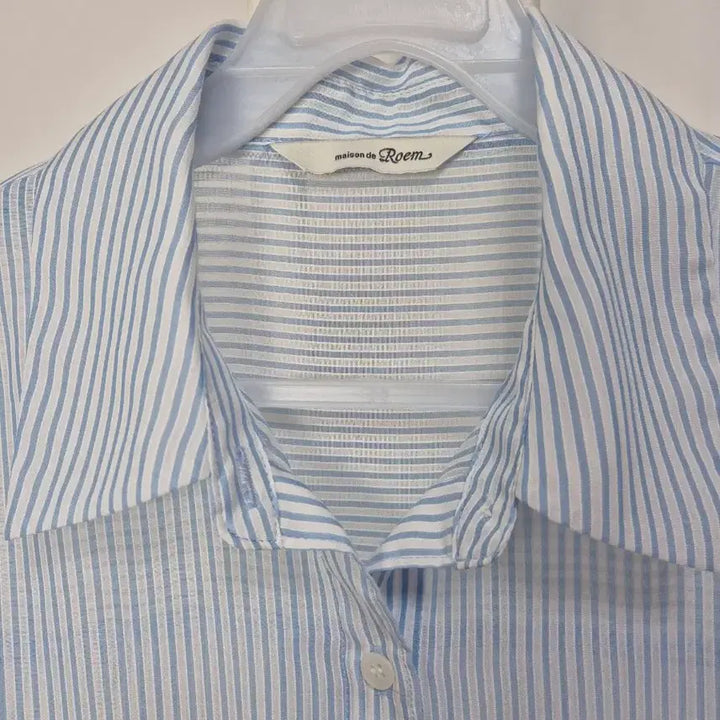 [BUNJANG] Roem Blue Stripe Shirt / 로엠 블루 스트라이프 셔츠