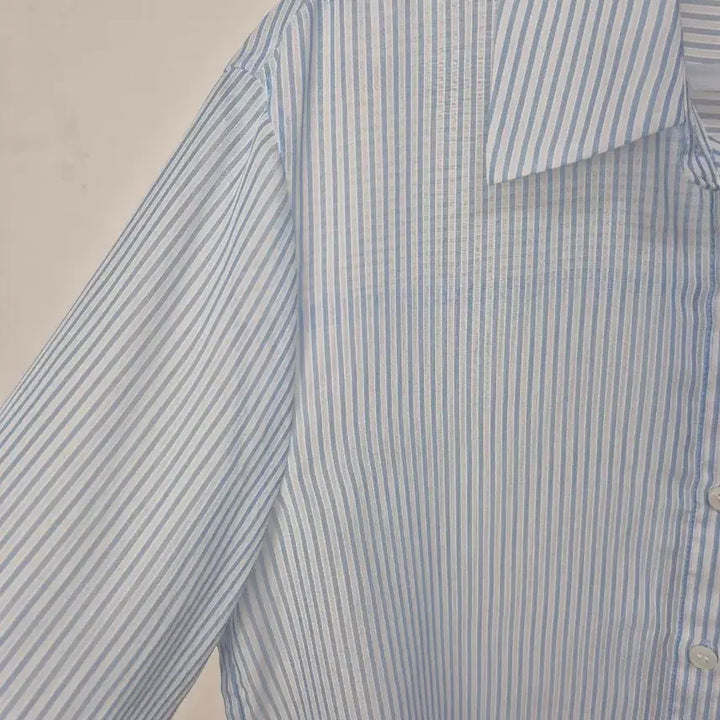 [BUNJANG] Roem Blue Stripe Shirt / 로엠 블루 스트라이프 셔츠