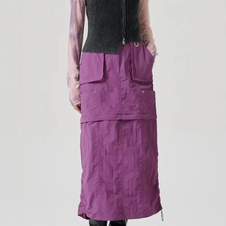 [BUNJANG] Seconds 2-Way Cargo Skirt Purple L / 택포)8쎄컨즈  퍼플 2way 카고 스커트 L