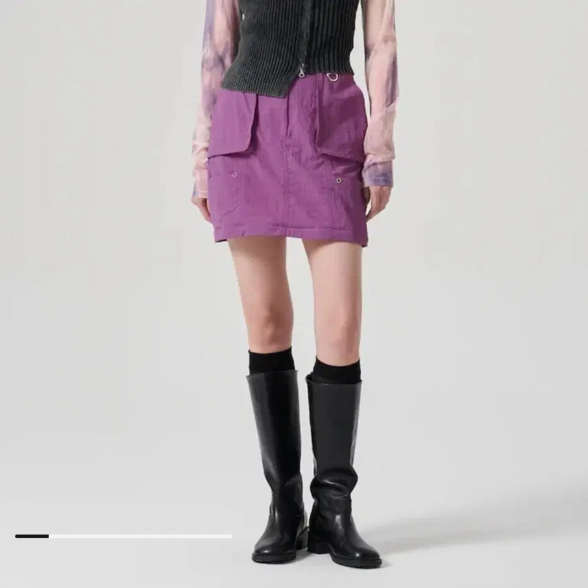 [BUNJANG] Seconds 2-Way Cargo Skirt Purple L / 택포)8쎄컨즈  퍼플 2way 카고 스커트 L