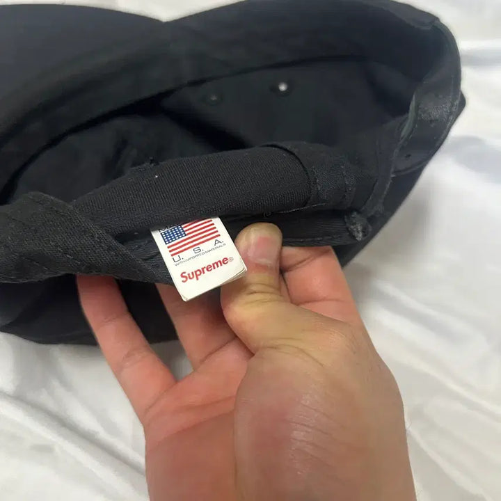 [BUNJANG] Supreme Washed Chino Twill Camp Cap Black / 슈프림 워시드 치노 트윌 캠프캡 블랙 모자