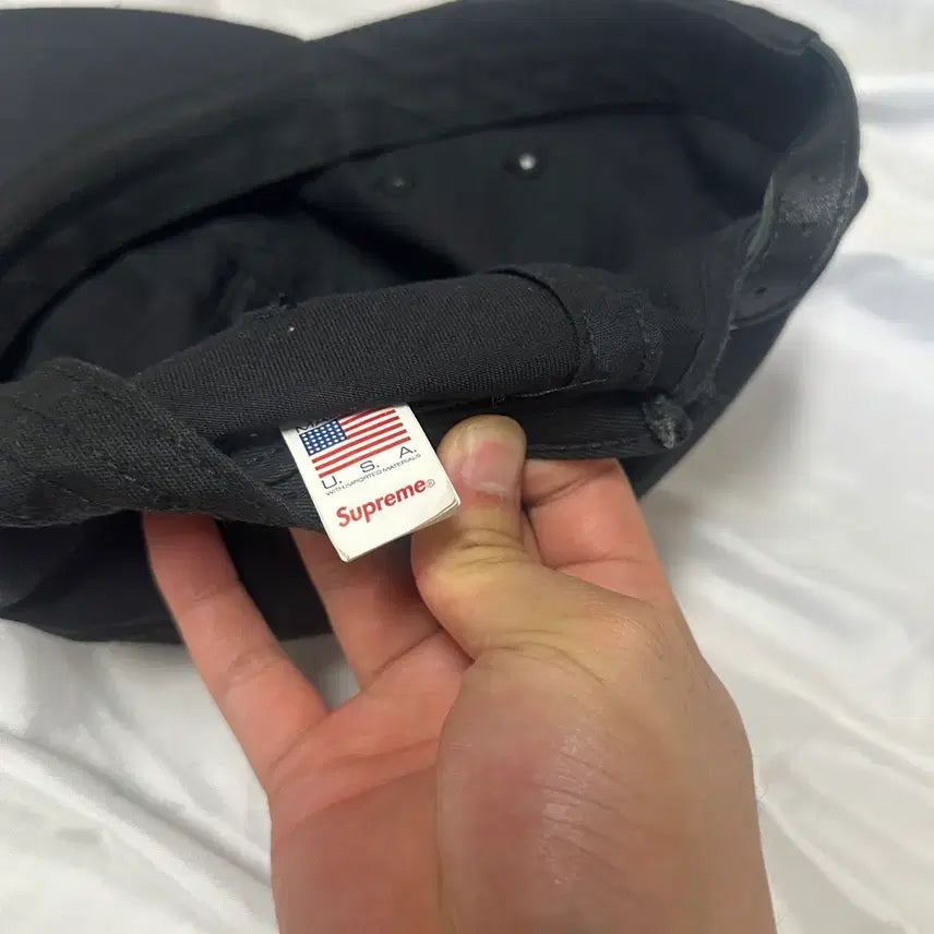 [BUNJANG] Supreme Washed Chino Twill Camp Cap Black / 슈프림 워시드 치노 트윌 캠프캡 블랙 모자
