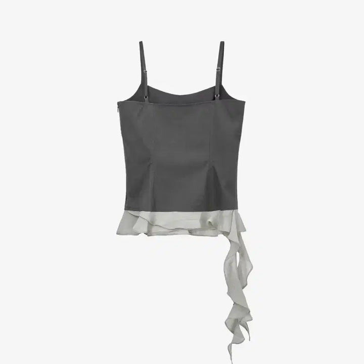 [BUNJANG] Insilence Women Stud Ruffle Bustier Charcoal M Size / 인사일런스우먼 스터드 러플 뷔스티에 차콜 m사이즈