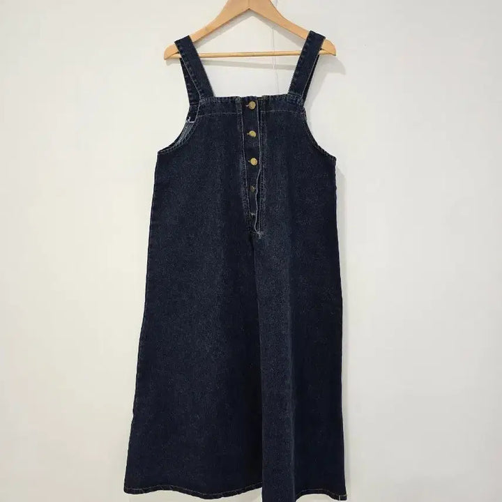 [BUNJANG] Recov Denim Overalls Dress / 레코브  데님 멜빵 원피스