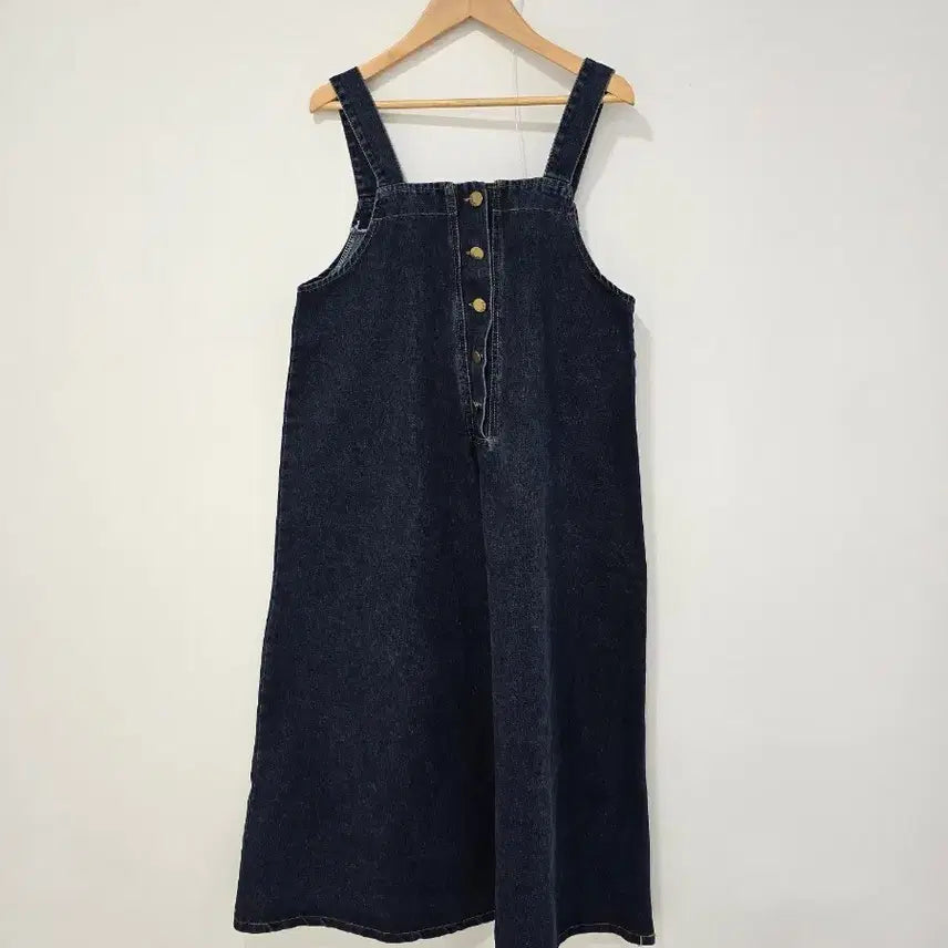 [BUNJANG] Recov Denim Overalls Dress / 레코브  데님 멜빵 원피스