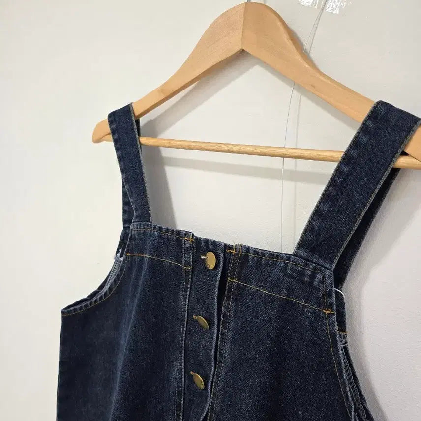 [BUNJANG] Recov Denim Overalls Dress / 레코브  데님 멜빵 원피스