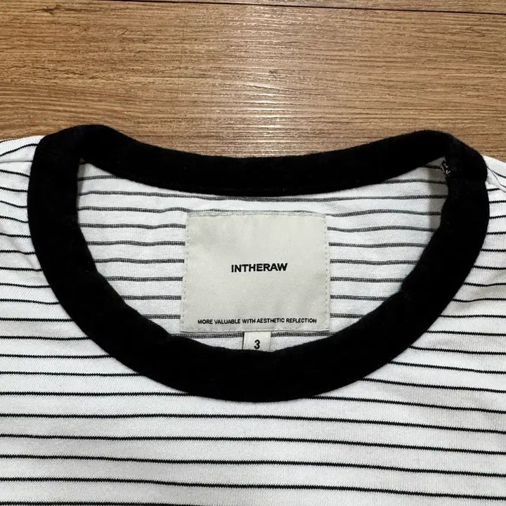 [BUNJANG] THEIROw Stripe Short Sleeve T-Shirt Size 3 / 인더로우 스트라이프 반팔 3사이즈