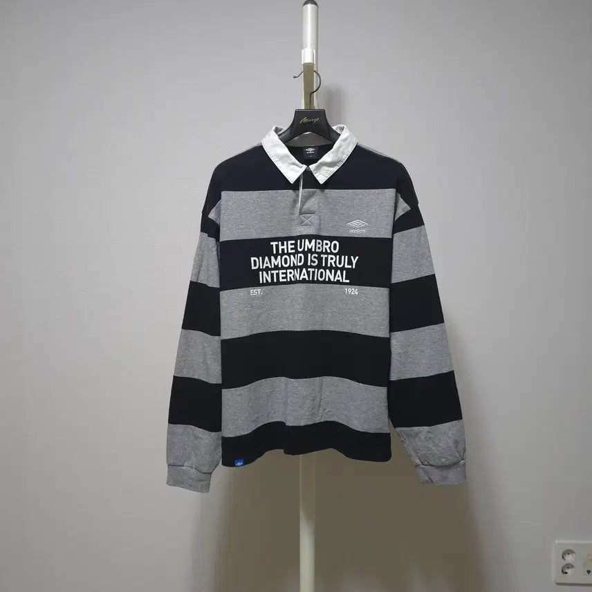 [BUNJANG] Umbro Striped Rugby T-Shirt / (100) 엄브로 스트라이프 럭비 티셔츠