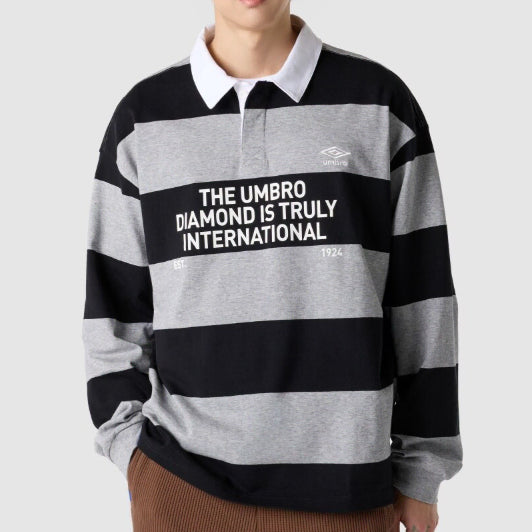 [BUNJANG] Umbro Striped Rugby T-Shirt / (100) 엄브로 스트라이프 럭비 티셔츠