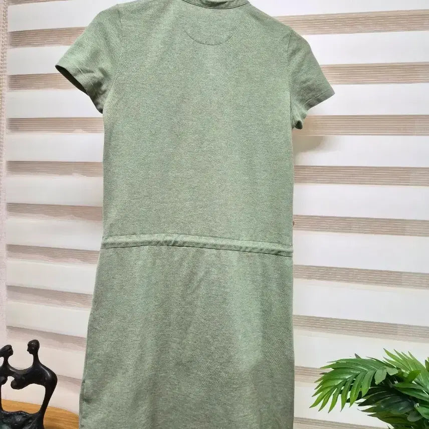 [BUNJANG] Hazzys Khaki Short-Sleeve Polo Dress / 택포)헤지스 카키색 여성 폴로 반팔원피스