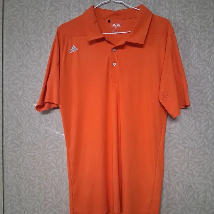 [BUNJANG] Adidas Orange Short Sleeve Polo T-Shirt (XL) / 아디다스 오렌지색 반팔 폴로 티셔츠(105)