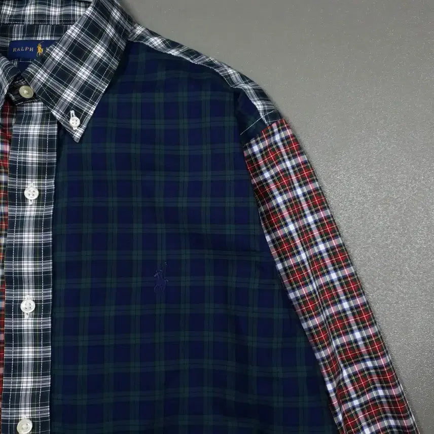 [BUNJANG] Polo Ralph Lauren 21FW Multicolor Tartan Check Pony Long Sleeve Shirt Classic Fit L / 폴로 랄프로렌 신형 큐알 21FW 멀티컬러 타탄체크 포니 긴팔 셔츠 남방