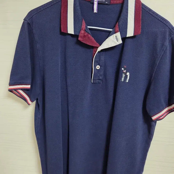 [BUNJANG] Hazzys Navy Collar T-Shirt Size 105 / 헤지스 네이비 카라티 105