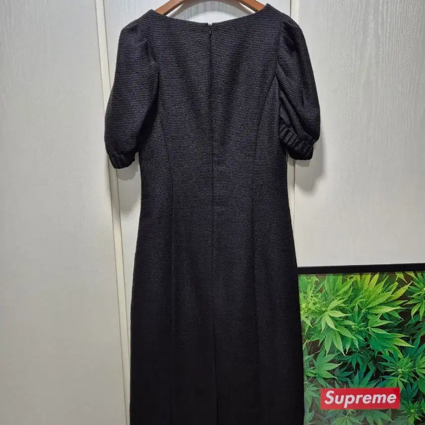 [BUNJANG] OUTSHELL Black Puff Sleeve Long Dress / (타임세일)(새상품)OUTSHELL 블랙 퍼프 반팔 원피스