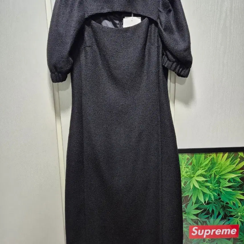 [BUNJANG] OUTSHELL Black Puff Sleeve Long Dress / (타임세일)(새상품)OUTSHELL 블랙 퍼프 반팔 원피스