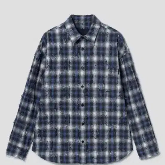 [BUNJANG] Juun.J Grid Blue Shirt / 준지 그리드블루 셔츠 50 새상품 택부착