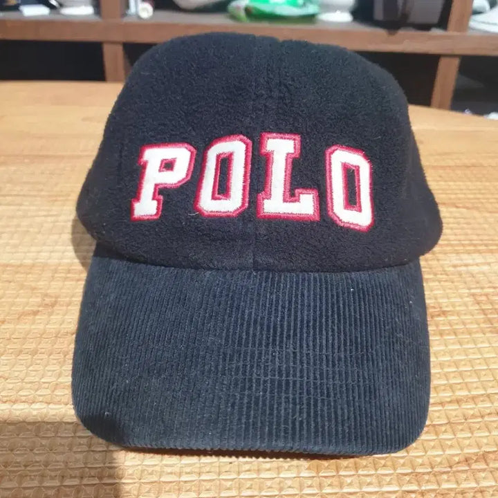 [BUNJANG] Polo Ralph Lauren Black Corduroy Fleece Lined Baseball Cap / 폴로 블랙 코듀로이 볼캡 모자 후리스 모자
