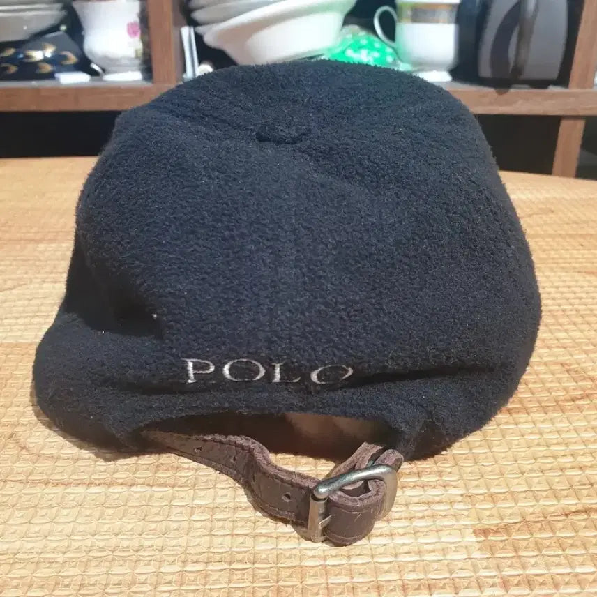 [BUNJANG] Polo Ralph Lauren Black Corduroy Fleece Lined Baseball Cap / 폴로 블랙 코듀로이 볼캡 모자 후리스 모자