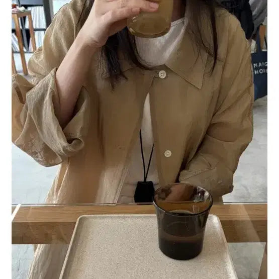 [BUNJANG] Morelev Natalie Sheer Summer Trench Coat / 모어레브 나탈리 쉬어 썸머 트렌치 코트