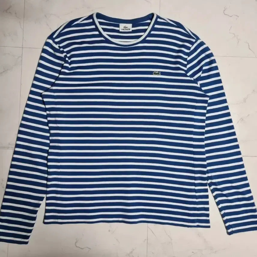 [BUNJANG] Lacoste Striped Long-Sleeve T-Shirt / 라코스테 스트라이프 긴팔 티셔츠