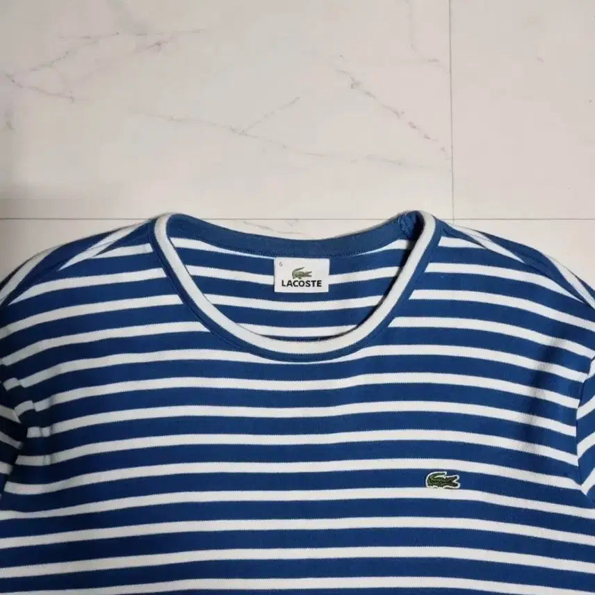 [BUNJANG] Lacoste Striped Long-Sleeve T-Shirt / 라코스테 스트라이프 긴팔 티셔츠