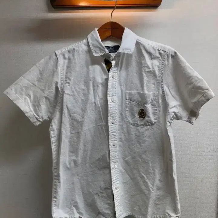[BUNJANG] Polo Ralph Lauren White Short-Sleeve Shirt / 폴로 랄프로렌 화이트 반팔 셔츠 100-105사이즈