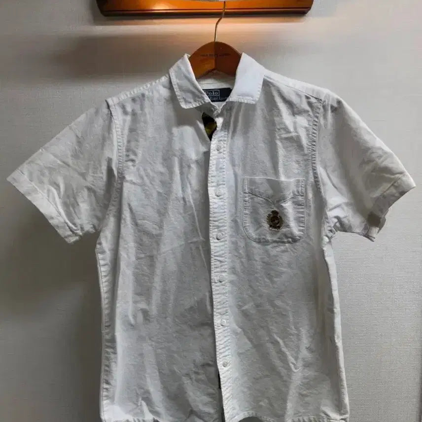 [BUNJANG] Polo Ralph Lauren White Short-Sleeve Shirt / 폴로 랄프로렌 화이트 반팔 셔츠 100-105사이즈