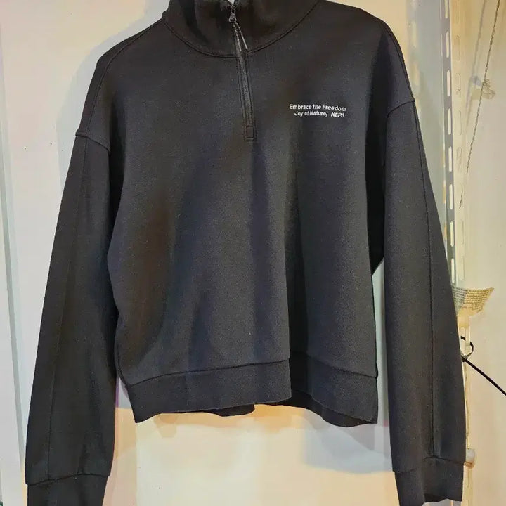[BUNJANG] NEPA Black Half-Zip Sweatshirt / <만원빈티지> LEPA 네파 블랙 하프집업 맨투맨