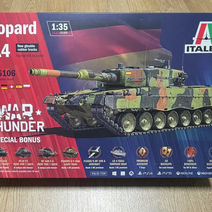 [BUNJANG] Italeri 1/35 Leopard 2A4 War Thunder Edition / 이탈레리 1/35 Leopard 2A4 War 썬더 에디션