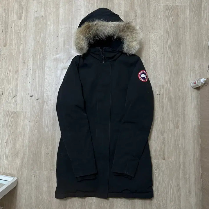 [SOLD OUT] 캐나다구스 로고 와펜 퍼후드 롱패딩 파카 S/90