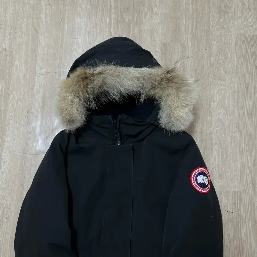 [SOLD OUT] 캐나다구스 로고 와펜 퍼후드 롱패딩 파카 S/90