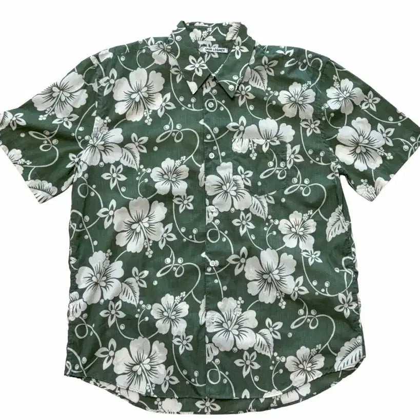 [BUNJANG] Our Legacy Initial Hibiscus Hawaiian Shirt / 아워레가시 이니셜 히비스커스 하와이안 셔츠 52사이즈