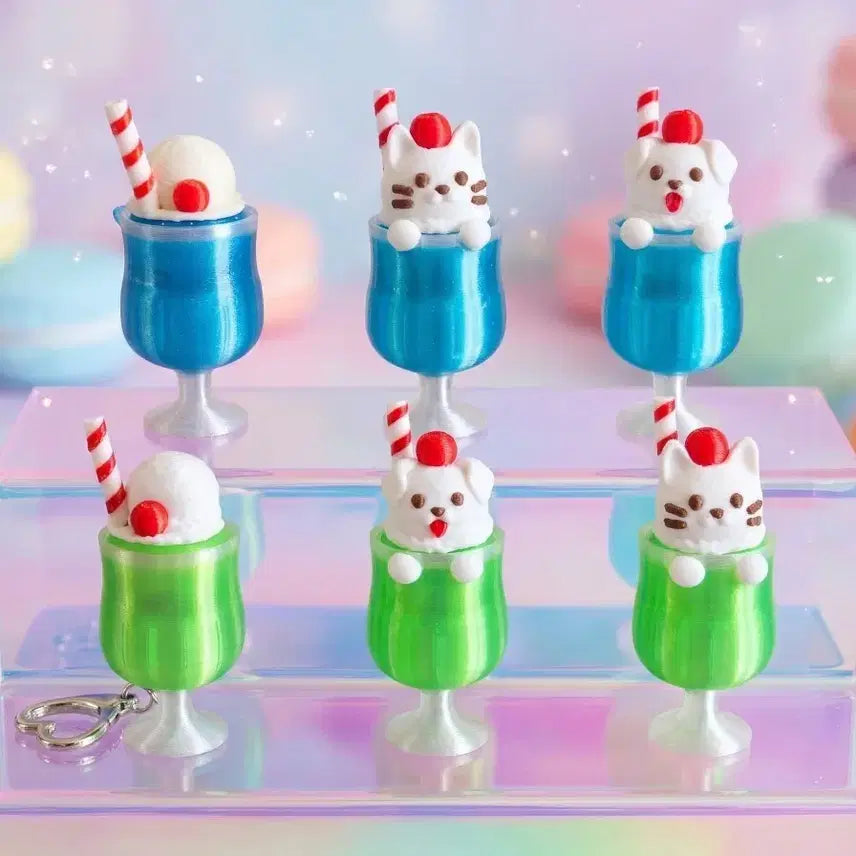[BUNJANG] Melon Cream Soda Clicker Keychain / 멜론 크림소다 클릭커 키링