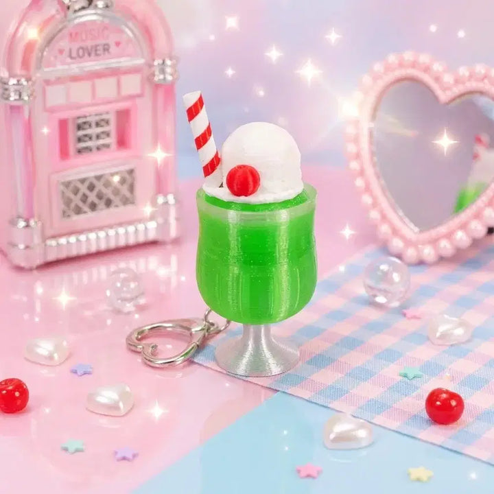 [BUNJANG] Melon Cream Soda Clicker Keychain / 멜론 크림소다 클릭커 키링