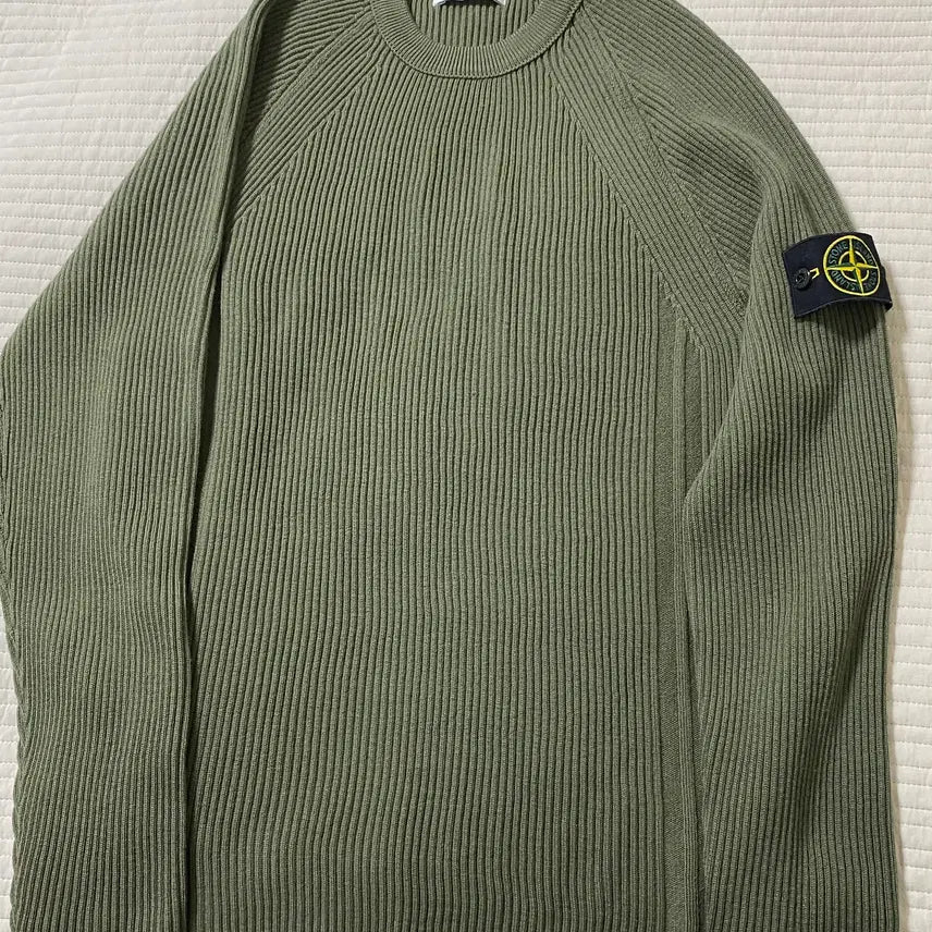 [SOLD OUT] [SSS급] 스톤아일랜드 울 골지 니트 L 밀리터리 그린