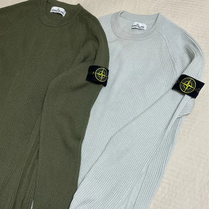 [SOLD OUT] [SSS급] 스톤아일랜드 울 골지 니트 L 밀리터리 그린